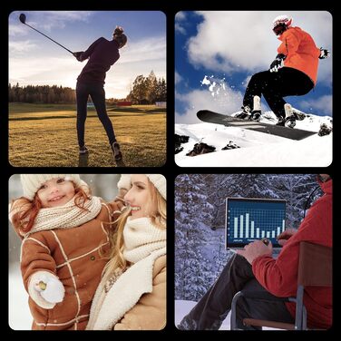 Електричні грілки для рук J-BRAUV 2 шт. 4000mAh з зарядним пристроєм 10000mAh, 3 режими нагріву, USB, до 24 годин, портативні (Золотий)