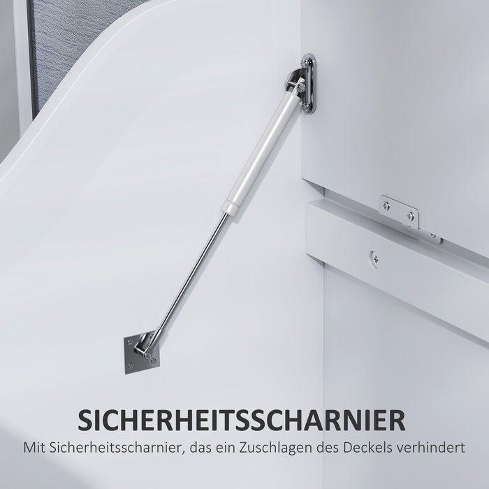 Ящик для зберігання з кришкою, дерев'яний, великий об'єм, сучасний дизайн, білий