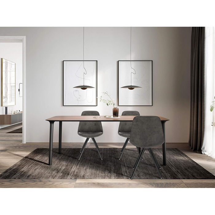 Стільці для їдальні WOLTU, кухонні стільці, скандинавський дизайн, стільці для туалетного столика, крісла для відпочинку, м'які стільці, ретро дизайн, сіре забарвлення, комплект з 2 шт.