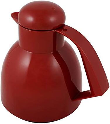 Термос Helios Day Thermoskanne Rot 1L: 6 годин тепла, підставка для пакетиків чаю, легке очищення, для чаю та кави