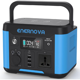 Портативна електростанція ENERNOVA Smart 300 Вт, резервна літієва батарея 288 Втгод 20 Ач з інвертором постійного / змінного струму Мобільні генератори живлення, сонячний генератор для резервного живлення Кемпінгові автофургони Відключення електроенергії