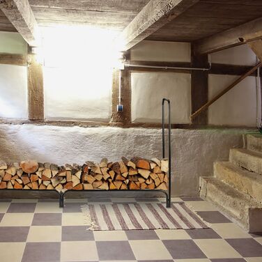 Стильна полиця для дров Relaxdays з металу