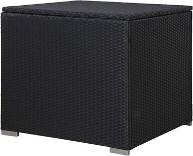 Набір садових меблів SVITA California з ротангу (лаунж, диван-софа, чорний, з ящиком для подушок)