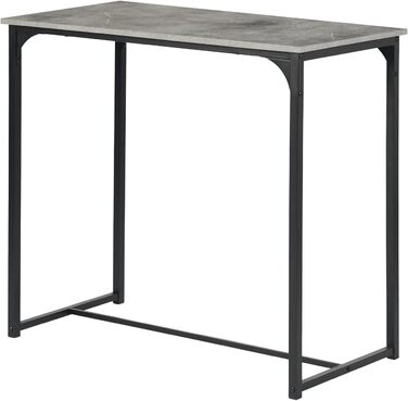 Барний стіл ZZINOKE з комплектом барних стільців, 100x50x90 см, 4 шт., індустріальний стиль, сірий