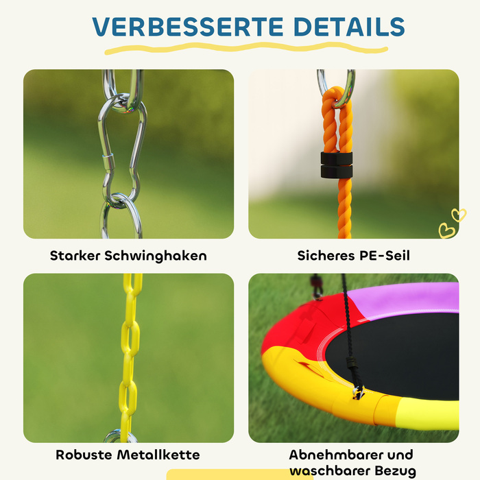 Комплекс для ігор 5-в-1 з гіркою, регульованою по висоті, з сітчастою гойдалкою, розміром 382x196x203 см, багатокольоровий