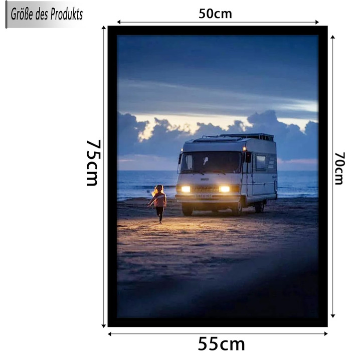 Набір фоторамок 50x70 см (3 шт.) Чорні, дерев'яні рамки для фото, картин, постерів 50х70 см