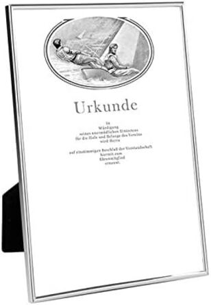 Рамка для фотографій Fink 9х13 см срібло - портретний формат пейзаж - місця підвісні - посріблені із захистом від потьмяніння - подарунок Великдень - для дитячих фотографій, дитячих фотографій, весільних фотографій, портретів (04versilbertNico229)