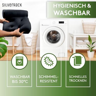 Підголовник для ванни SilverRack MEDIUM-WEICH [Темно-Сірий 4D] з присосками - ергономічна подушка для ванни