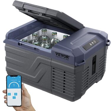 Автохолодильник VEVOR 12V/24V/220V 9л компресорний: для кемпінгу, авто, подорожей (-20°C ~ +20°C)