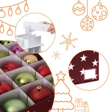 Коробка для зберігання новорічних кулі