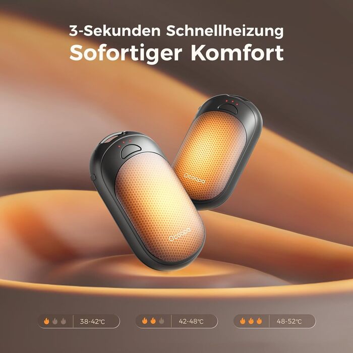 Електричні грілки для рук Ocoopa 2 шт. з магнітом, 5000mAh, 3 режими нагріву, компактні, для рукавичок, зими, подарунок