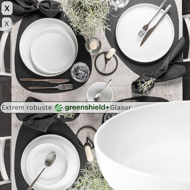 Набір чашок з блюдцем SÄNGER 12 шт. | 6 чашок для кави, порцеляна, білий з чорними акцентами, 200 мл | PREMIUM COLLECTION (6 пасоччi)