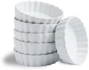 Формочки для пирога / миски для крем-брюле Ø 10 см Керамічні, міні-формочки для пирога з заварним кремом, 6 шт.