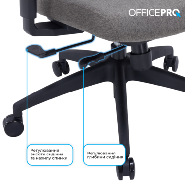 Крісло офісне OfficePro Skyline OC580-B-DG-DG