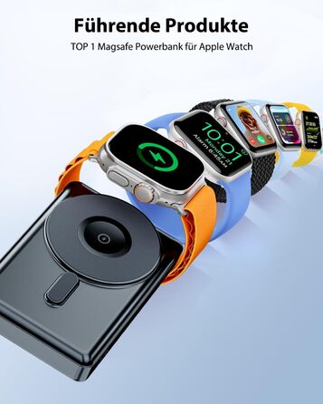 МАг Magsafe для iPhone/Apple Watch, складаний 3-в-1, 20 Вт PD, LED-дисплей, 10 000