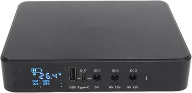 UPS джерело безперебійного живлення, акумуляторний блок живлення 10400mAh USB Type-C з цифровим дисплеєм для камер, роутерів (EU-штекер)