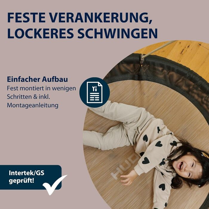 Шоукель HUDORA Nestschaukel Lounge - зручна сімейна гойдалка для дому та вулиці (110 см, Mocha)