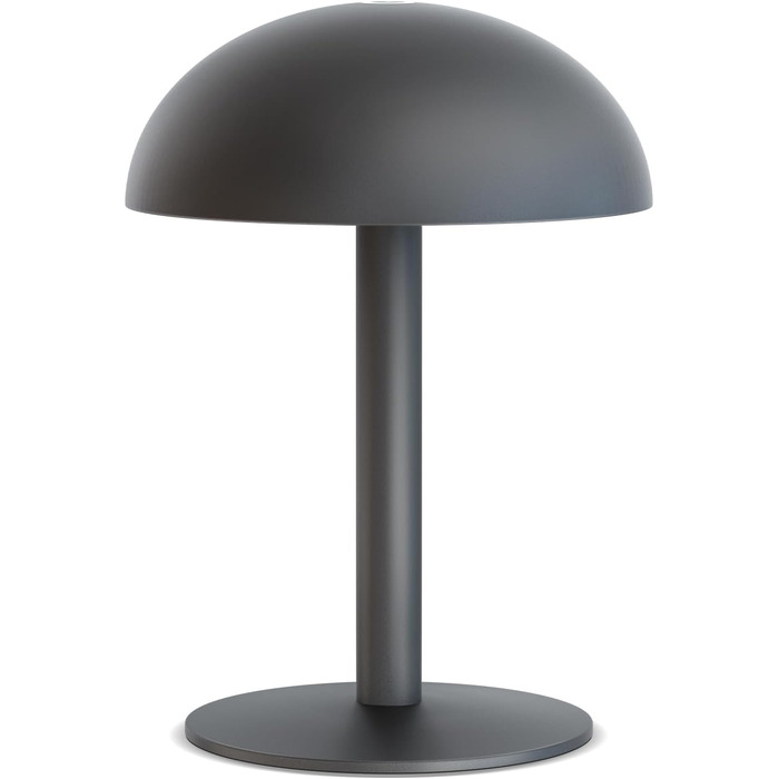 FUYO Грибний світильник без дротів - настільна лампа з сенсорним керуванням, регулюванням яскравості та функцією пам'яті, сучасний дизайн для спальні, вітальні та кемпінгу (Чорний)