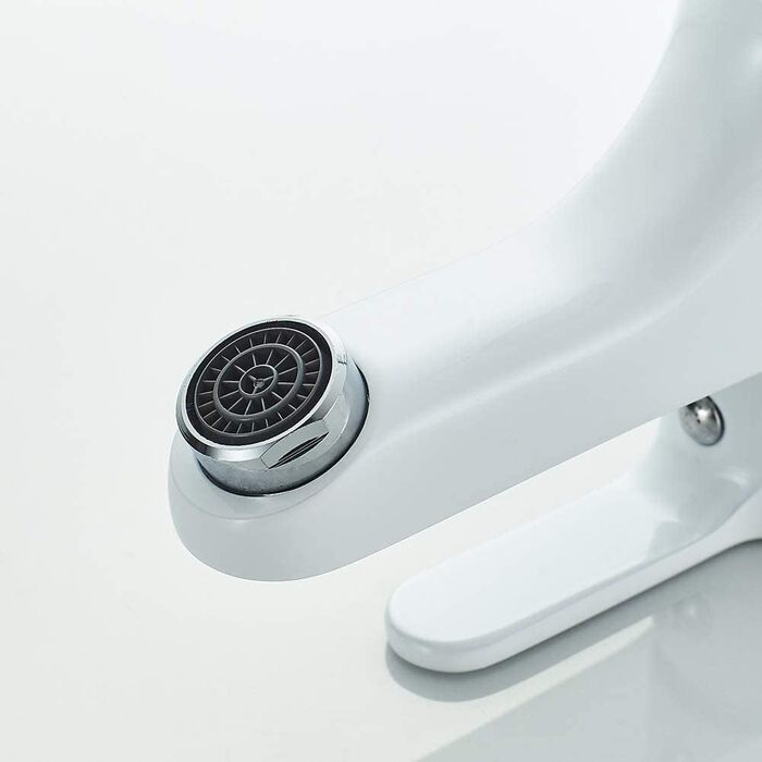Змішувач одноважільний високий для ванної кімнати з висотою виливу 271 мм, білий (кран для раковини)