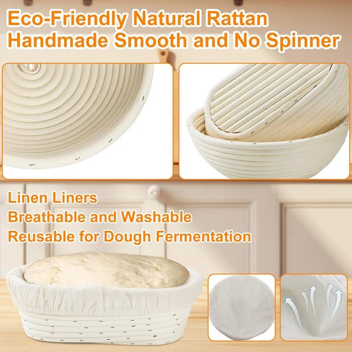 Набір для випікання хліба з закваскою: форма для хліба, силіконовий скребок, скляний контейнер для закваски