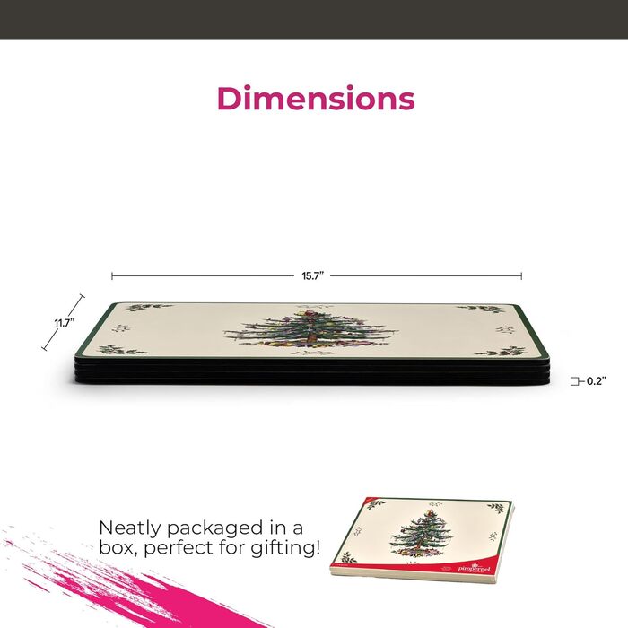 Підставка під тарілки Portmeirion Christmas Tree, набір 4 шт.