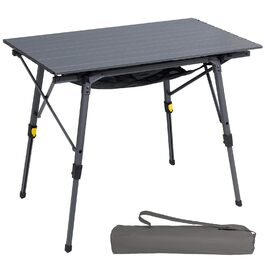 Складаний кемпінговий стіл Portal з регулюванням висоти, алюмінієвий, 90 x 53 см, сірий