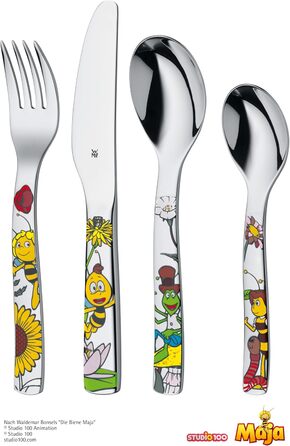 Дитячий набір столових приборів WMF Biene Maja з гравіюванням імені - 4 шт.