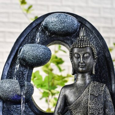 Водоспад Zen'Light Zimmerbrunnen Buddha Harmonie: фонтан Будди з LED-підсвічуванням, 40 см