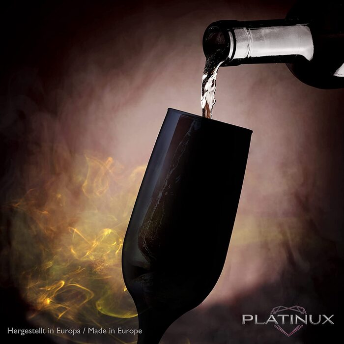 Набір келихів для шампанського PLATINUX, 6 шт, 210 мл (чорний)
