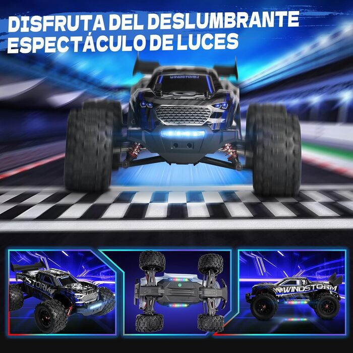 Радіокерований позашляховик 1:18 High-Speed 40 км/год RC Авто 2.4GHz 4WD для дітей та дорослих, з двома акумуляторами, фіолетовий