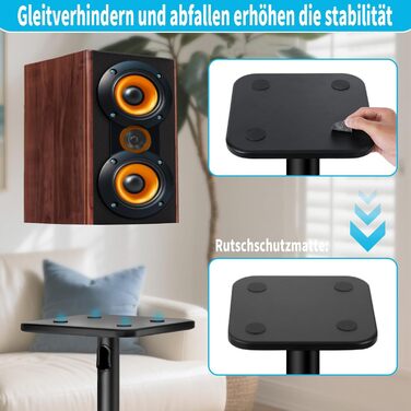 Підставка для колонок OUUTMEE, пара, до 10 кг, з кабельною організацією, сумісна з різними моделями, без регулювання висоти