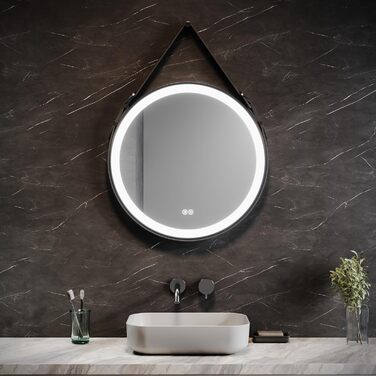 Дзеркало для ванної кімнати Badspiegel LED 60x80 см з підсвічуванням, сенсором та протизапарюванням, IP44, 3 колірні температури