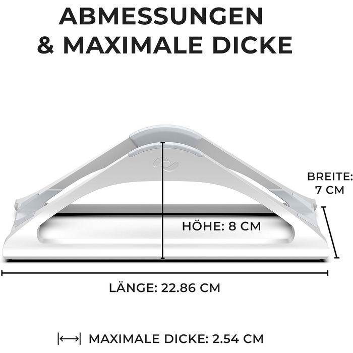 Підставка для ноутбука Vertikaler HumanCentric: регульована, для MacBook, Pro, та інших ноутбуків (срібна)
