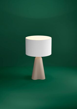 Підвісний світильник EGLO Tolleric, підвісний світильник на 3 лампи над обіднім столом, світильник для їдальні з металу чорного кольору та кераміки пісочних кольорів, підвісний світильник з цоколем E27, L 150 см (настільна лампа)