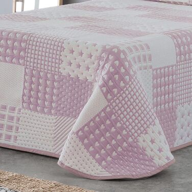 Покривало VIALMAN Light Bouti Sofia 21 для односпального ліжка шириною 90 см Покривало на ліжко 90 см Розмір покривала 180 х 270 см, (Кама 90 180 х 270 см, рожевий)
