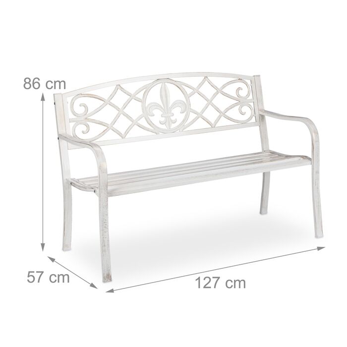 Лавочка для саду Relaxdays з металу