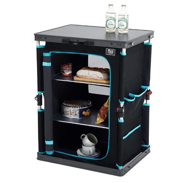Сховище для кемпінгу Timber Ridge: складаний кухонний ящик для автомобіля, чорний