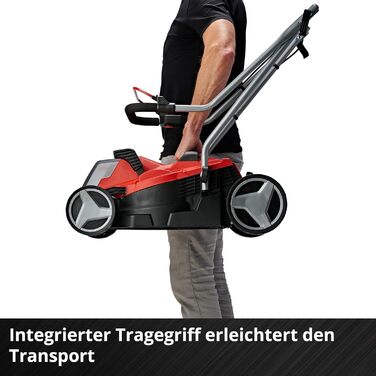 Акумуляторний газонокосарка Einhell GE-CM 18/33 Li Kit Power X-Change (18 В, 33 см, безщітковий двигун, 30 л, 25-65 мм)