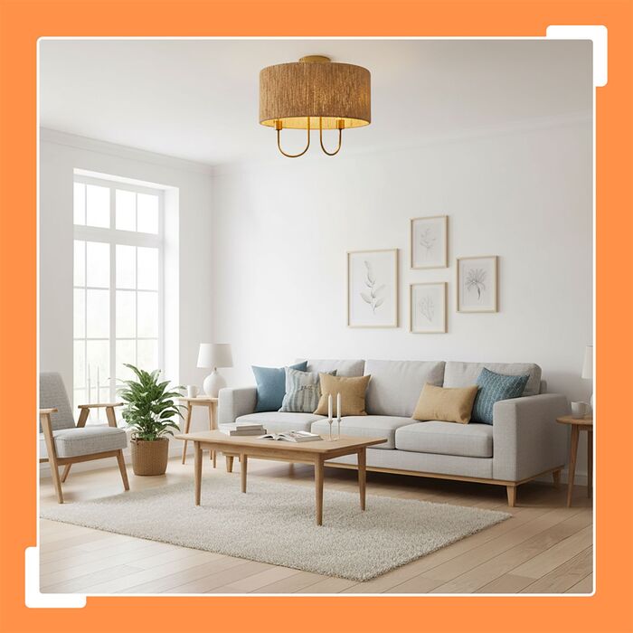 Relaxdays Дволампова стельова лампа