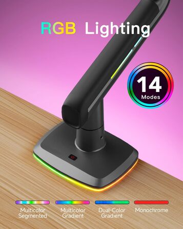 Кріплення для монітора NB Ergonomic для широких моніторів до 60 дюймів, RGB, підставка для монітора, навантаження до 20 кг, VESA 75 & 100 (жовтий)