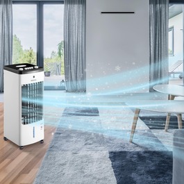 Мобільний кондиціонер Aircooler 4в1 білий/чорний 3.5л