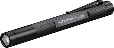 Ліхтарик Ledlenser Robust LED, прожектор, акумуляторний від літієвої батареї, 4500 люмен, фокусується, технологія X-Lens, відстань променя 720 м, USB-кабель для зарядки на магніті (P18R Signature, комплект зі світлодіодною ручкою, 200 люмен)