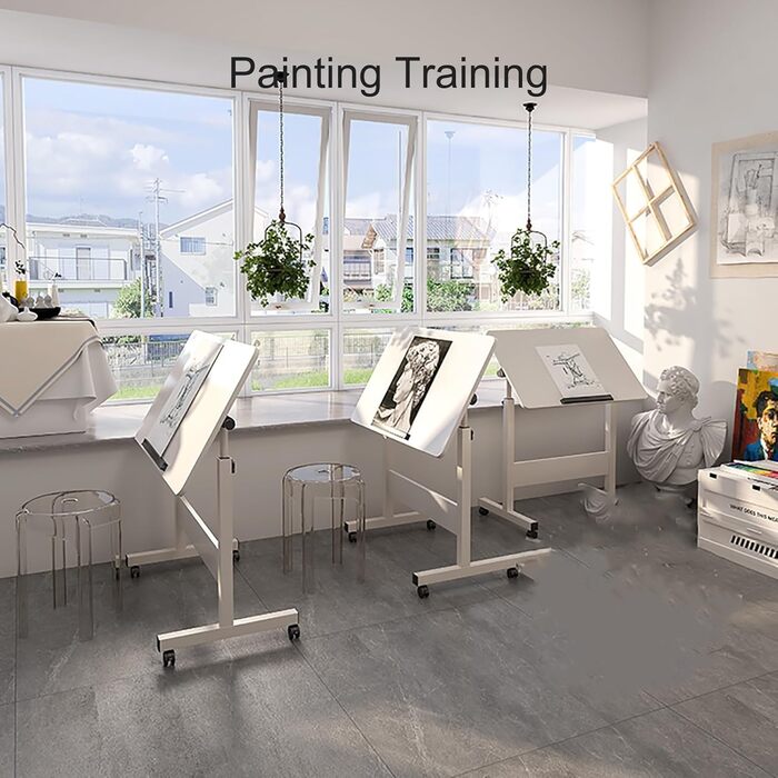 Складаний столик для малювання, регульована висота, мольберт-столик для дому та офісу, диванів та соф, розмір 60 см