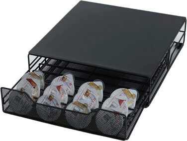 Тримач капсул для кавоварки Bartesian, 36 капсул, чорний, сучасний дизайн, ящик для зберігання