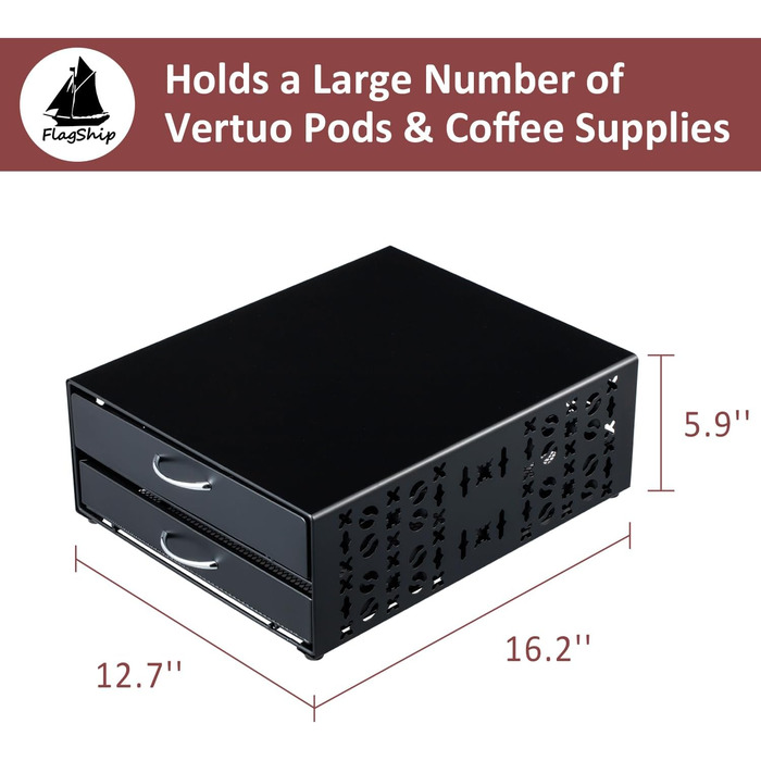 Тримач для капсул Vertuo, аксесуар для кави, органайзер для капсул Nespresso, велика місткість, підходить для всіх розмірів, кавостанція для кав'ярні