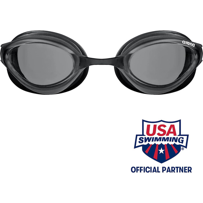 Окуляри для плавання унісекс для змагань унісекс окуляри для плавання з пітоном один розмір підходить всім-чорний, димчастий (50)