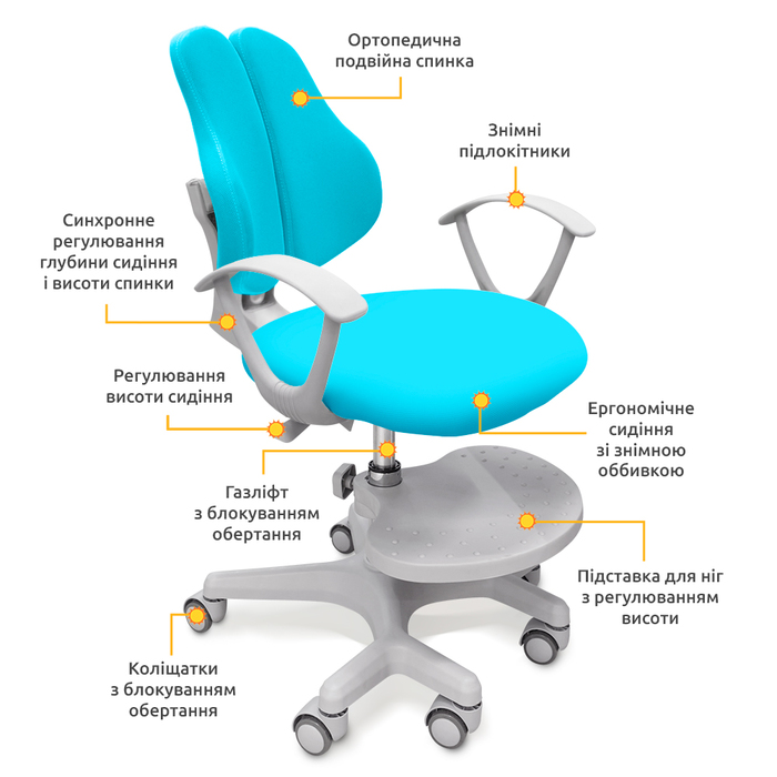 Дитяче крісло Evo-kids Mio-2 KBL (арт.Y-408 KBL)