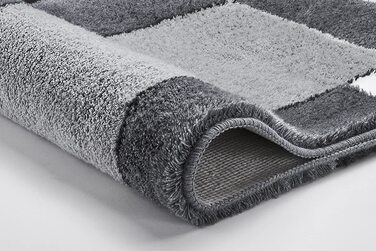 Маленький килимок для ванної з хмарами Падуя сірий 70 х 120 см