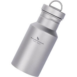 Фляга для води iBasingo Titan 400мл - металева, для туризму, спорту, кемпінгу, широке горлечко, витокозахист