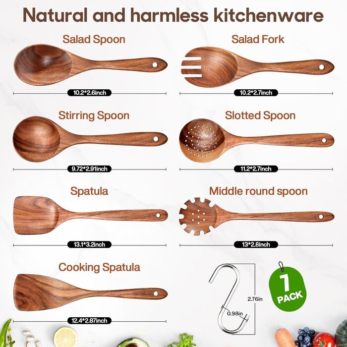 Дерев'яний набір кухонного приладдя Spardar (12 шт.): ложки, шумовки, підставка, рукавички. Ідеально для подарунку!